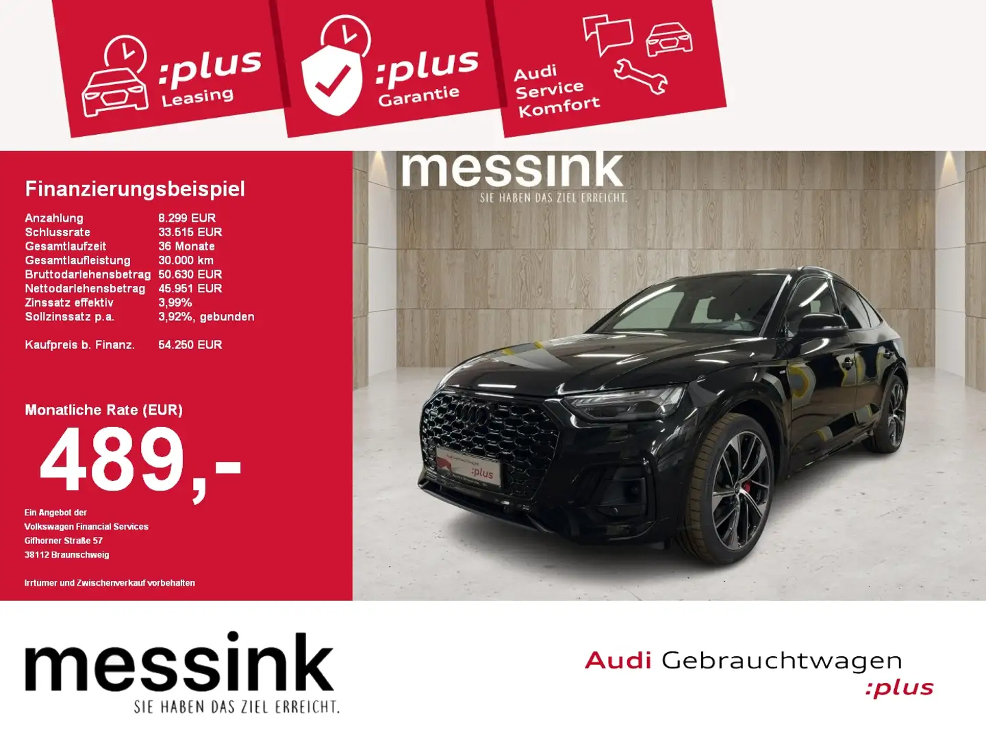 Audi Q5 Sportback 55 TFSI e quattro S line Schwarz - 1
