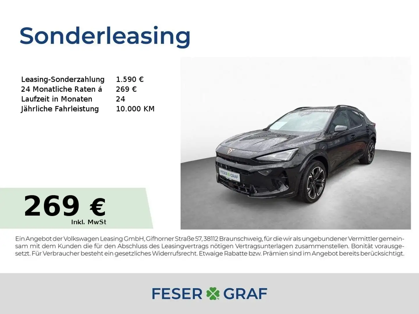 CUPRA Formentor 1.5 eTSI DSG KAMERA el.HECK NAVI SHZ GJR Schwarz - 1
