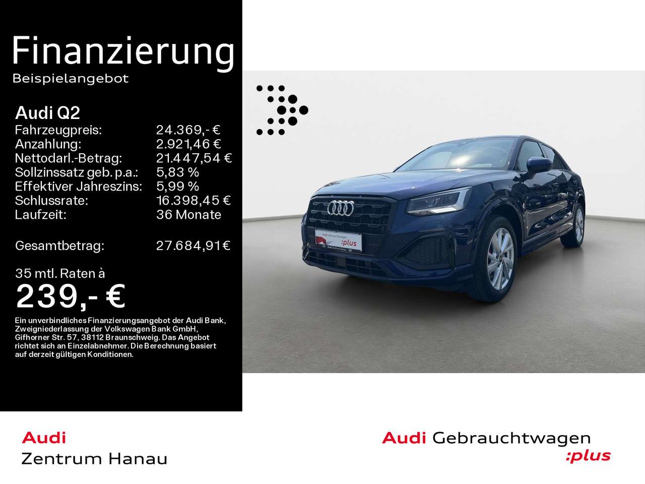 Audi Q2 2023 — 35 TFSI advanced*LED*AHK*VIRTUAL*NAVI-PLUS*OP