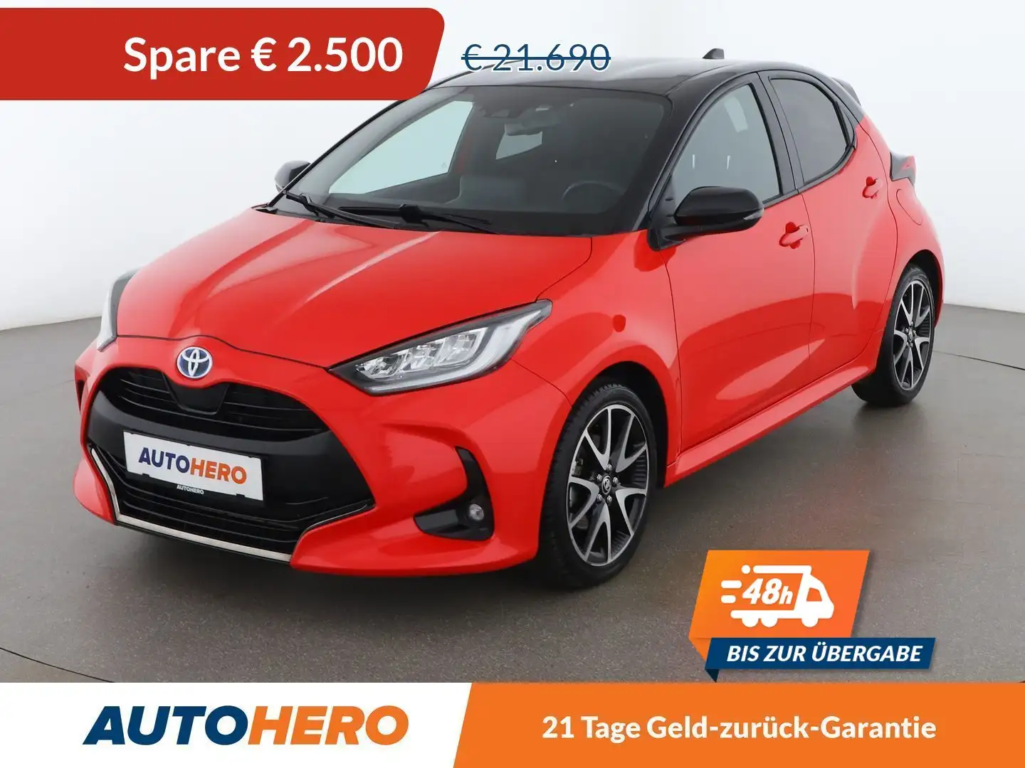 Toyota Yaris 1.5 Hybrid Premiere Edition Aut. *LED*HUD*SPUR* Rot - 1