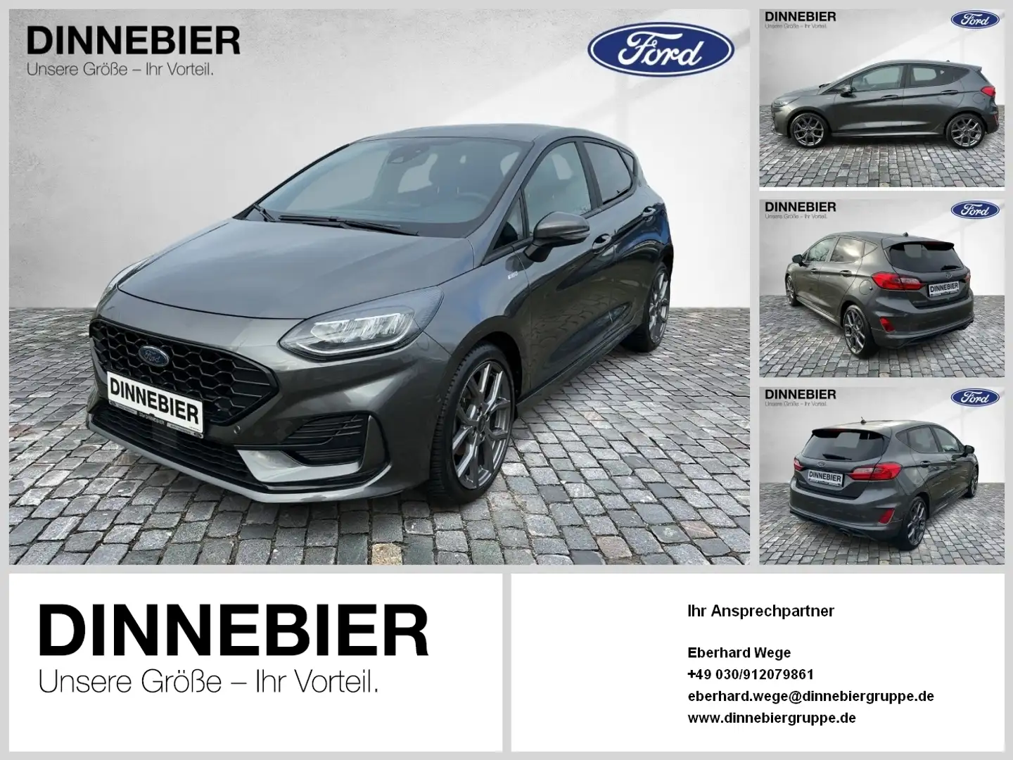 Ford Fiesta ST-Line LED+Kamera+Winterpaket+Klima Grijs - 1