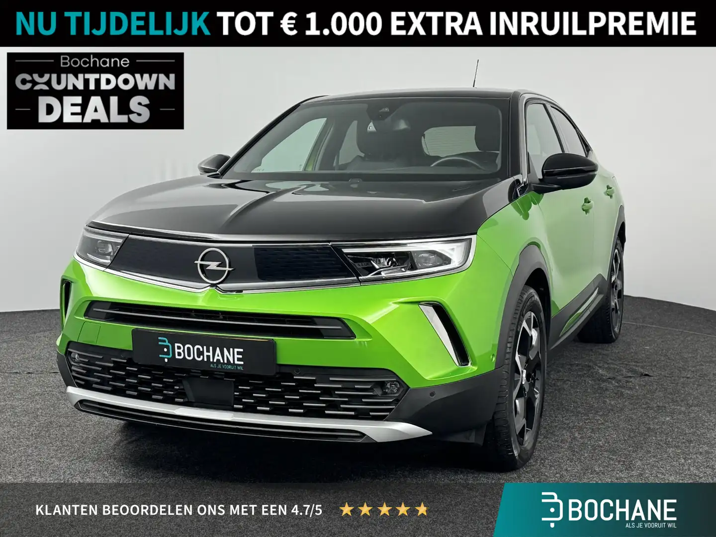 Opel Mokka-E Ultimate 50-kWh 11kw bl. | Stuur/ stoelverwarming Groen - 1