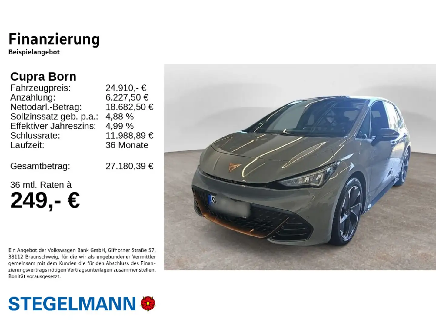 CUPRA Born 150kW/58kWh *Kamera*Navi*Sitzheizung*LED* Grau - 2