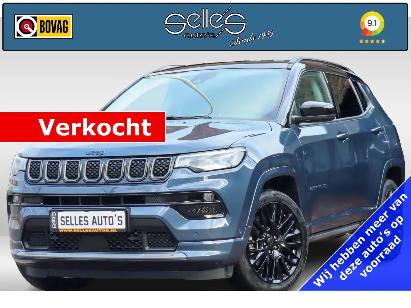 Jeep Compass 4xe 240 Plug-in Hybrid Electric S | Automaat | Led Blauw - 1