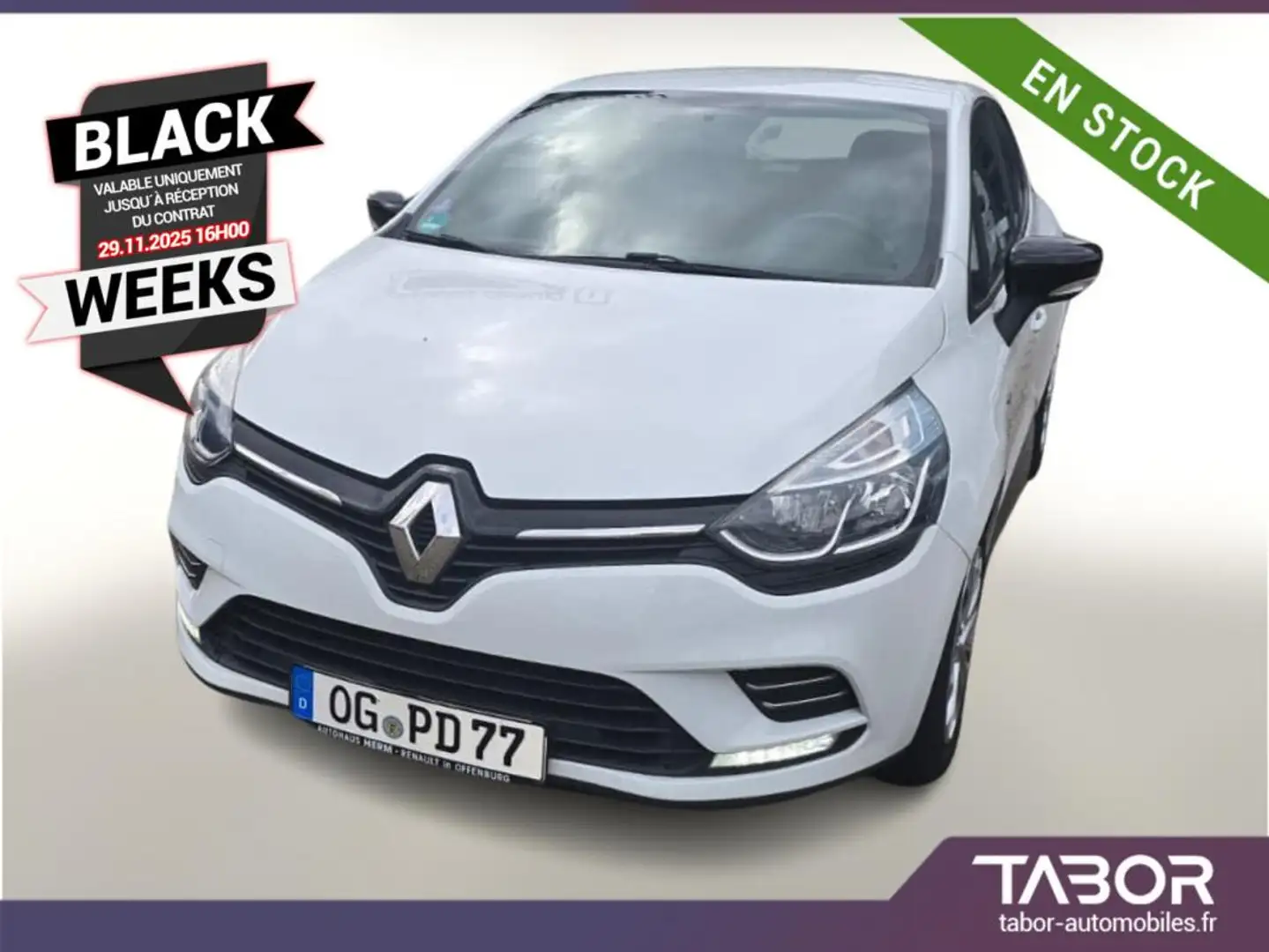 Renault Clio IV 0.9 TCe 90 Limited radars Clima Blanc - 1