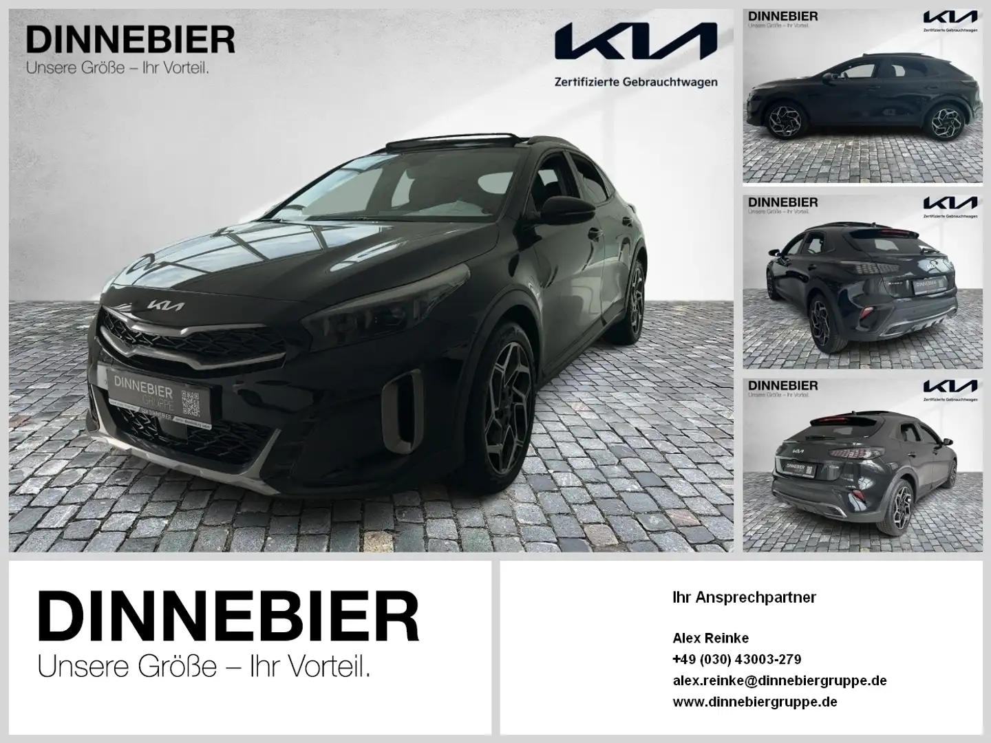 Kia XCeed 1.5T GT-Line LED+Glasdach+Kamera+Navi Noir - 1