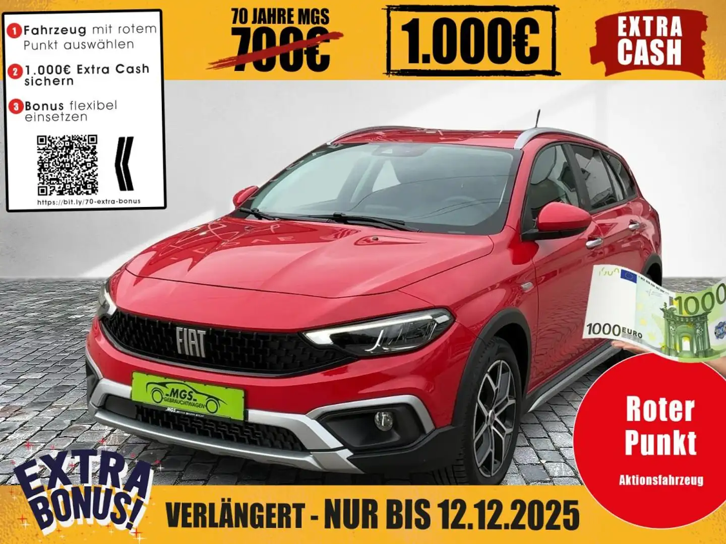 Fiat Tipo Red 1.6 16V M-Jet KAT DAB #ANDROID Rood - 1