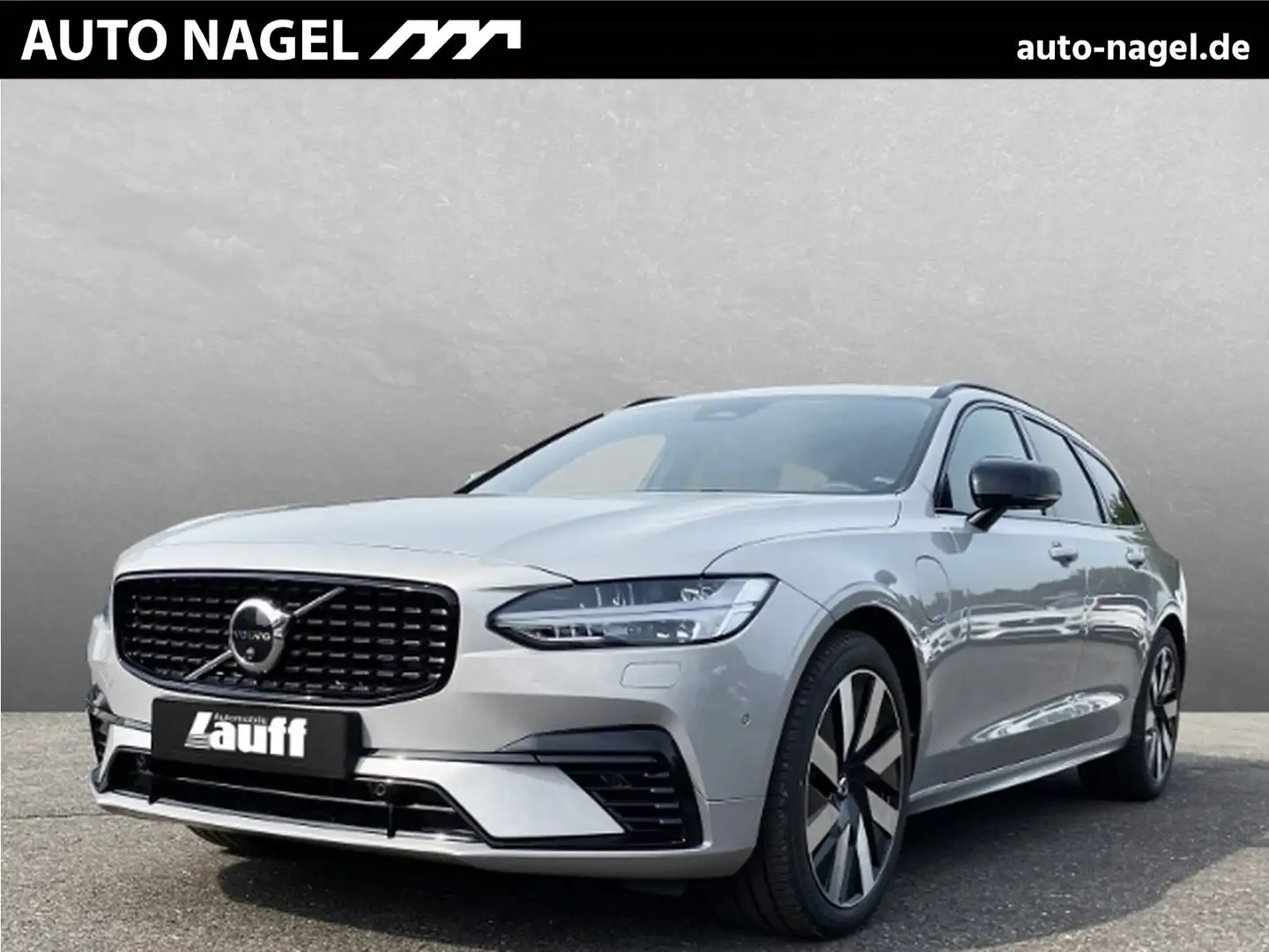 Volvo V90 T6 PHEV Plus Dark AWD AHK HUD PANO 360°ACC BLIS Silber - 1