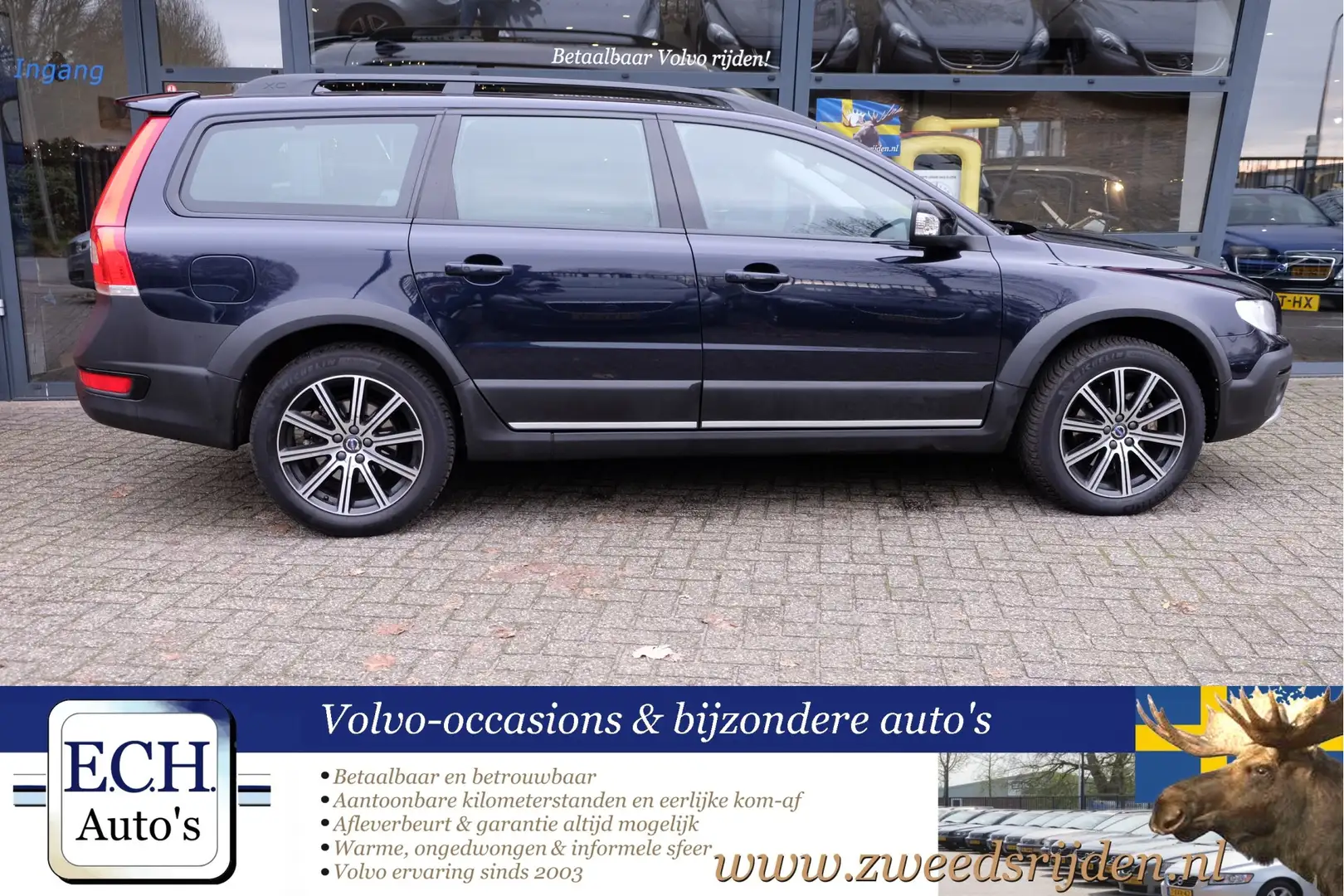 Volvo XC70 2.0 D4 181 pk Aut. FWD Polar+, Leer, Adaptieve CC, Blauw - 2