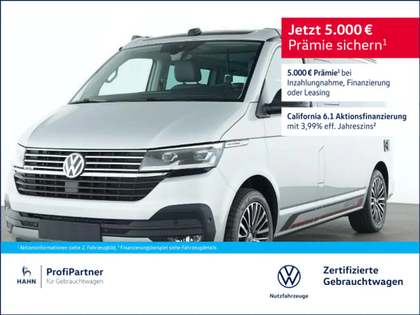 Volkswagen T6.1 California Ocean Edition 4Motion 150KW DSG Zilver - 1