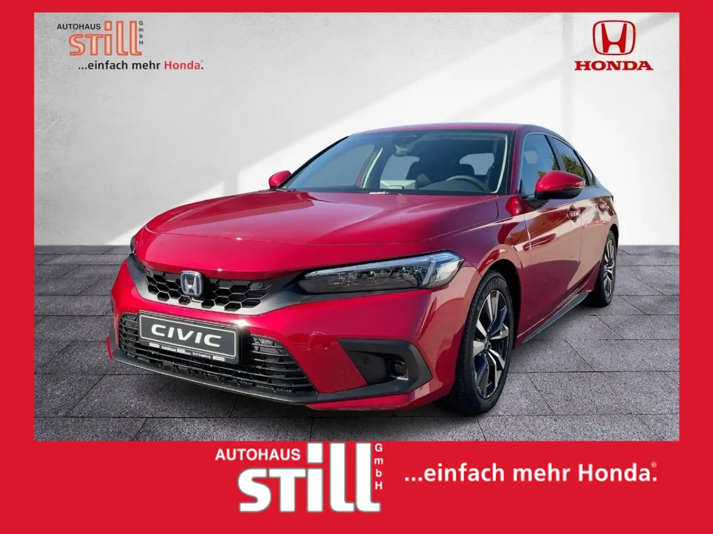 Honda Civic e:HEV 2.0 Elegance Navi*Kamera*Sitzheiz.* Rot - 1