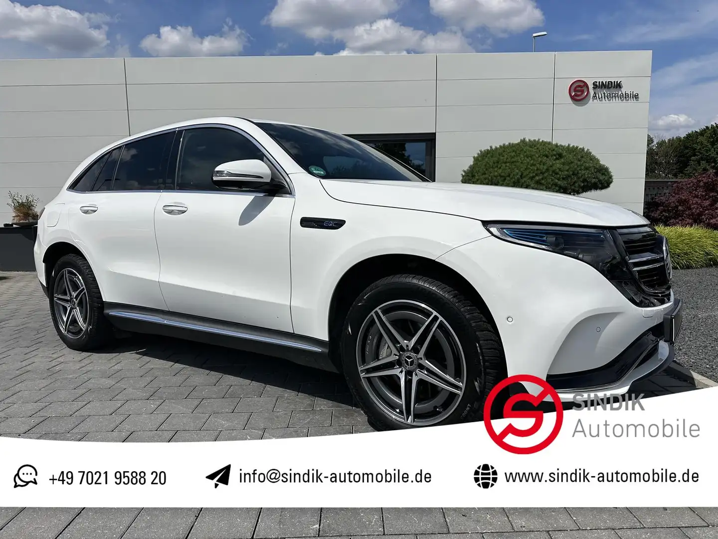 Mercedes-Benz EQC 400 4Matic AMG-ACC-KeyGo-el.Glasdach-HeadUp Alb - 1