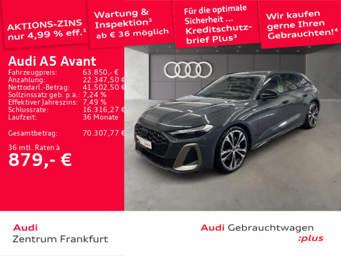 Audi A5 TDI S tronic S line Matrix-LED Navi B&O Grau - 1