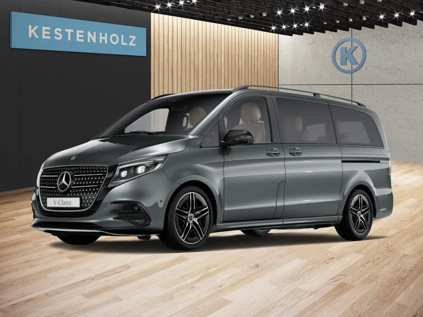 Mercedes-Benz V 300 V 300 d 4M Lang AMG*AHK*PANO*RANGIE*6-SITZ*AIRMA Grau - 1