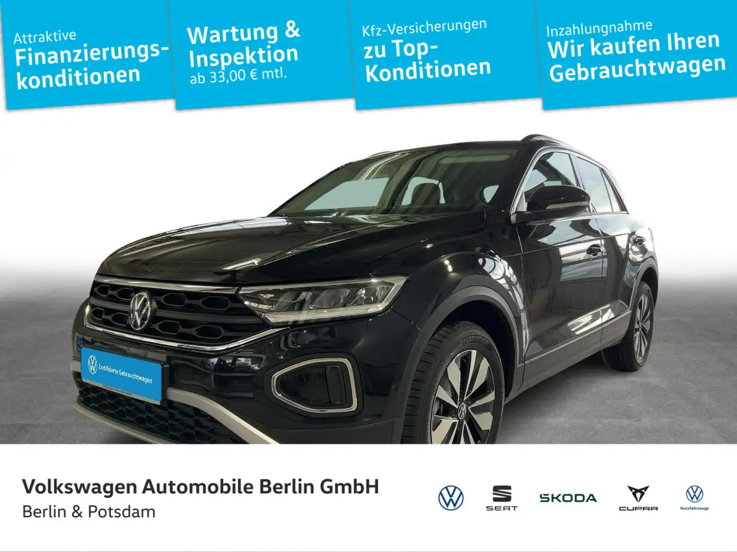 Volkswagen T-Roc 1.5 l TSI DSG Life Navi LED PDCSHZ Telefon Schwarz - 1