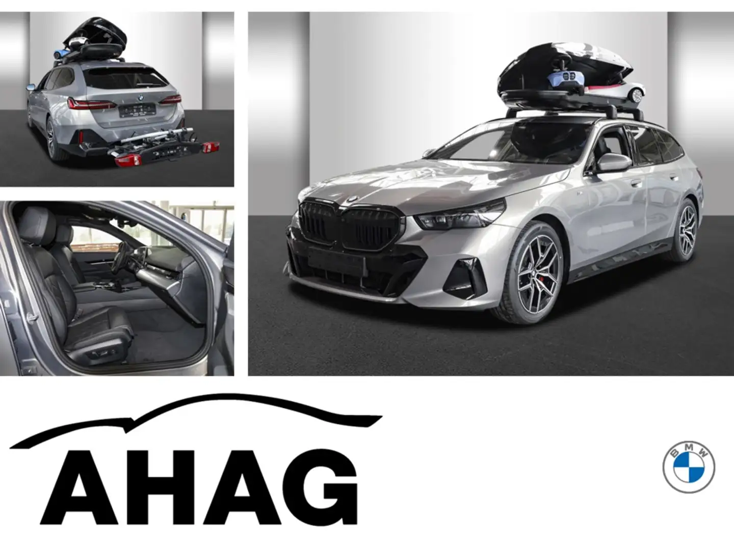 BMW 520 d xDrive Touring Navi Tempom.aktiv Bluetooth PDC M Gris - 1