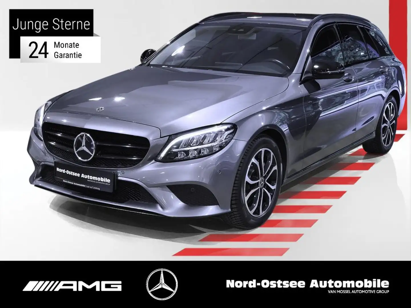 Mercedes-Benz C 180 T AVANTGARDE PARKPAKET AHK NIGHT LED 9G Gris - 1