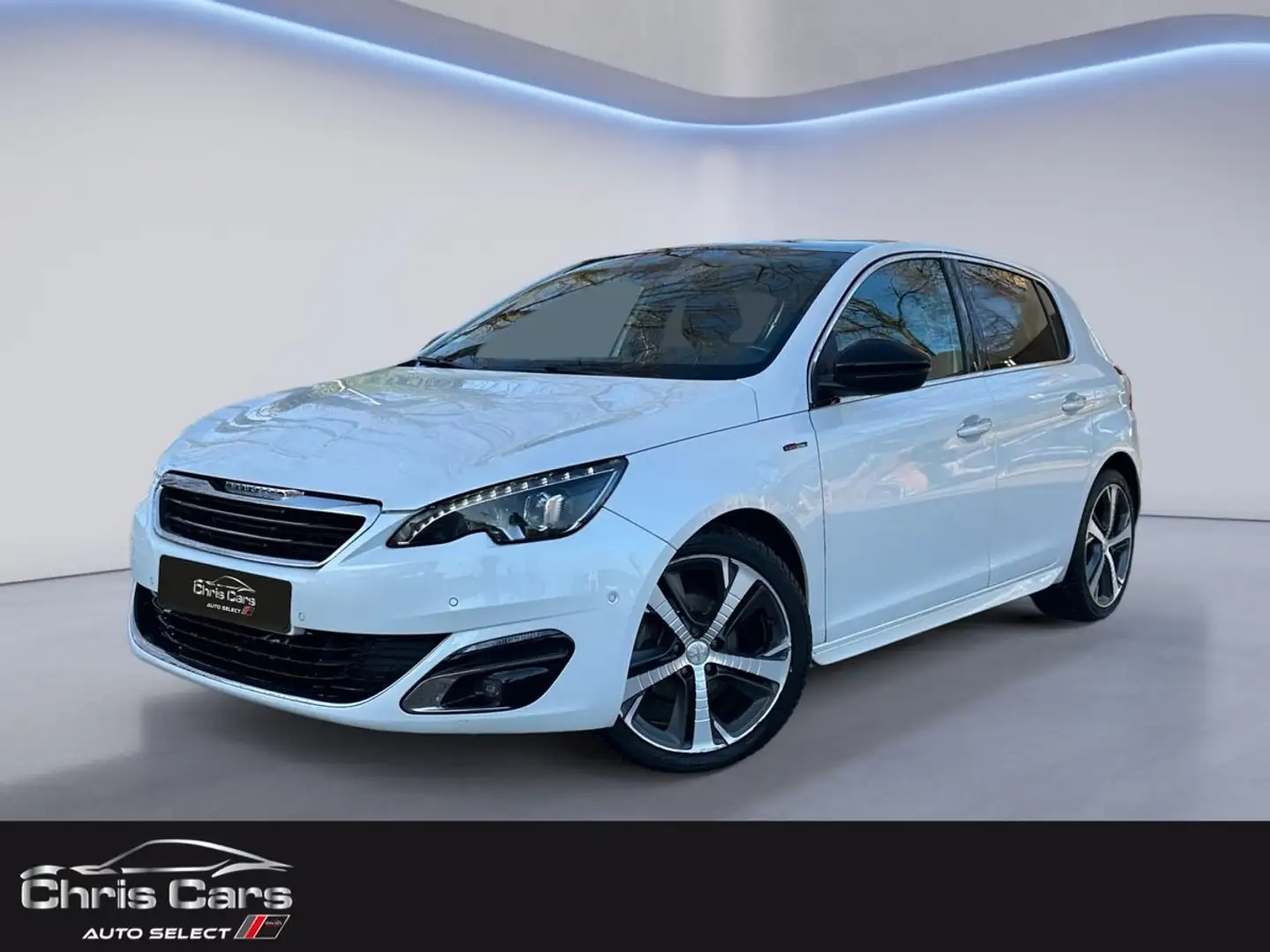 Peugeot 308 1.6 120cv GT Line EAT6 , toit panoramique Blanc - 1