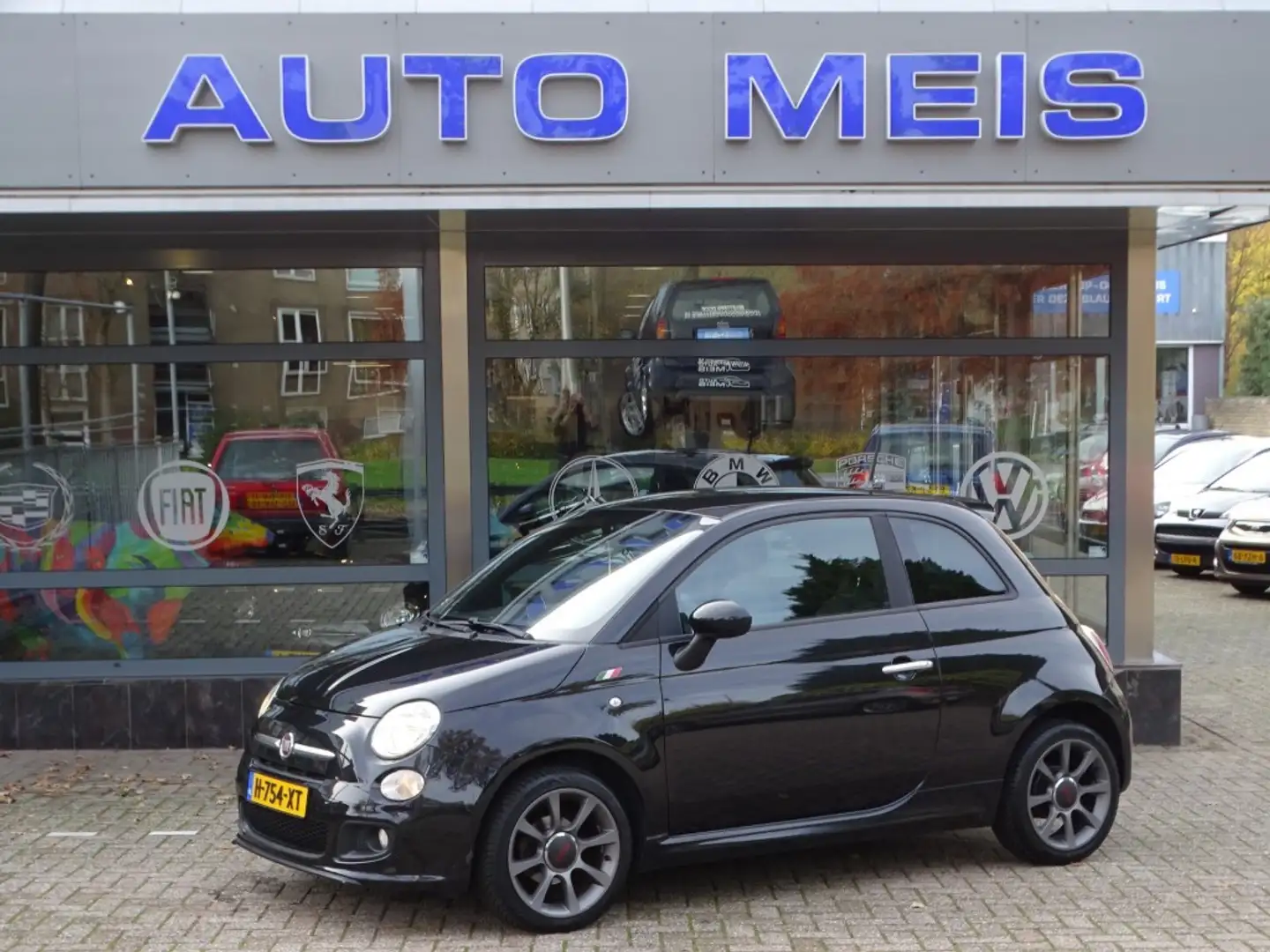 Fiat 500 1.2 500S Sportuitvoering Airco Zwart - 1