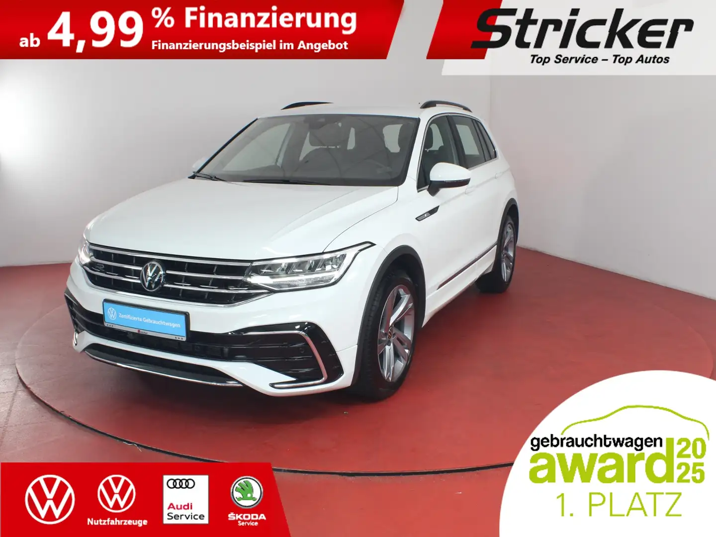 Volkswagen Tiguan R-Line 1.5TSI DSG 403,-ohne Anzahlung App-Connect Weiß - 1