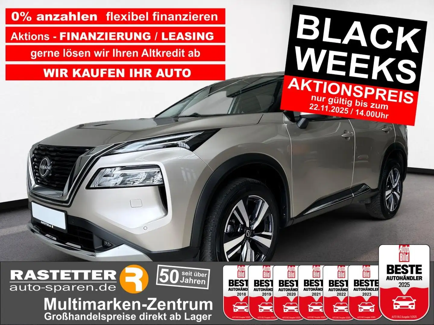 Nissan X-Trail tekna Leder+19Z-Matrix+ProPilot+HUD+ACC+eHeckkl+Me Grau - 1