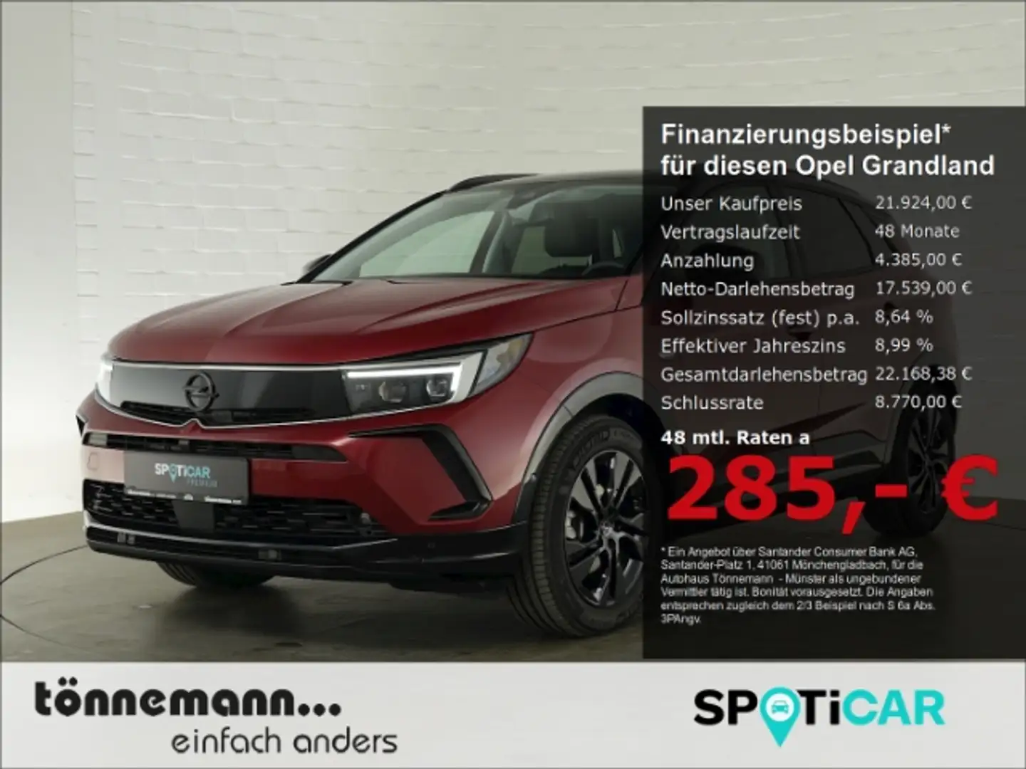 Opel Grandland GS+LED+RÜCKFAHRKAMERA+SENSOR HECKKLAPPE+SITZ-/LENK Rosso - 1
