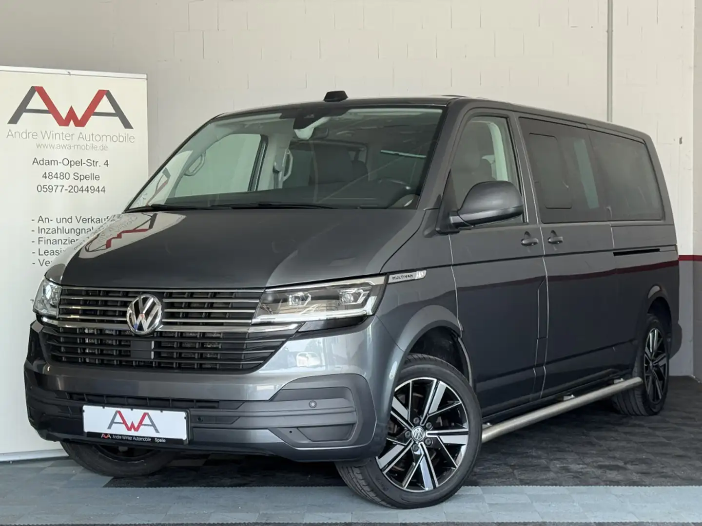 Volkswagen T6 Multivan 6.1 Comf Lang 7-Sitz LED ACC Virtual Grau - 1