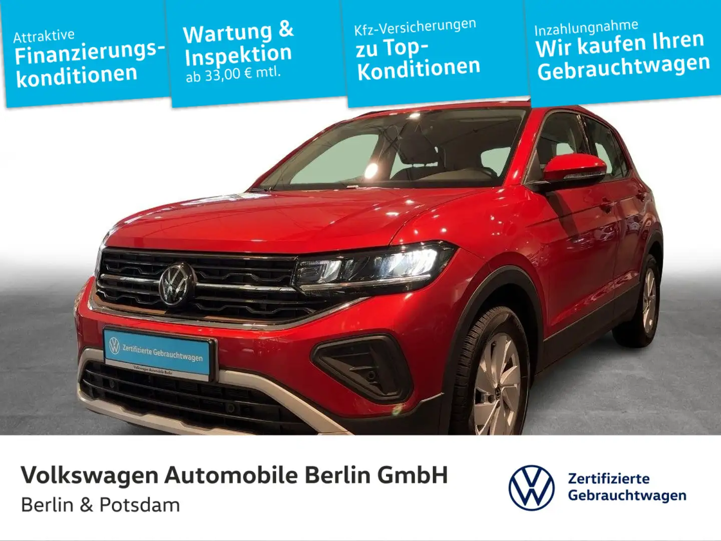 Volkswagen T-Cross 1.0TSI AHK KAMERA LED 3J-Garantie Rot - 1