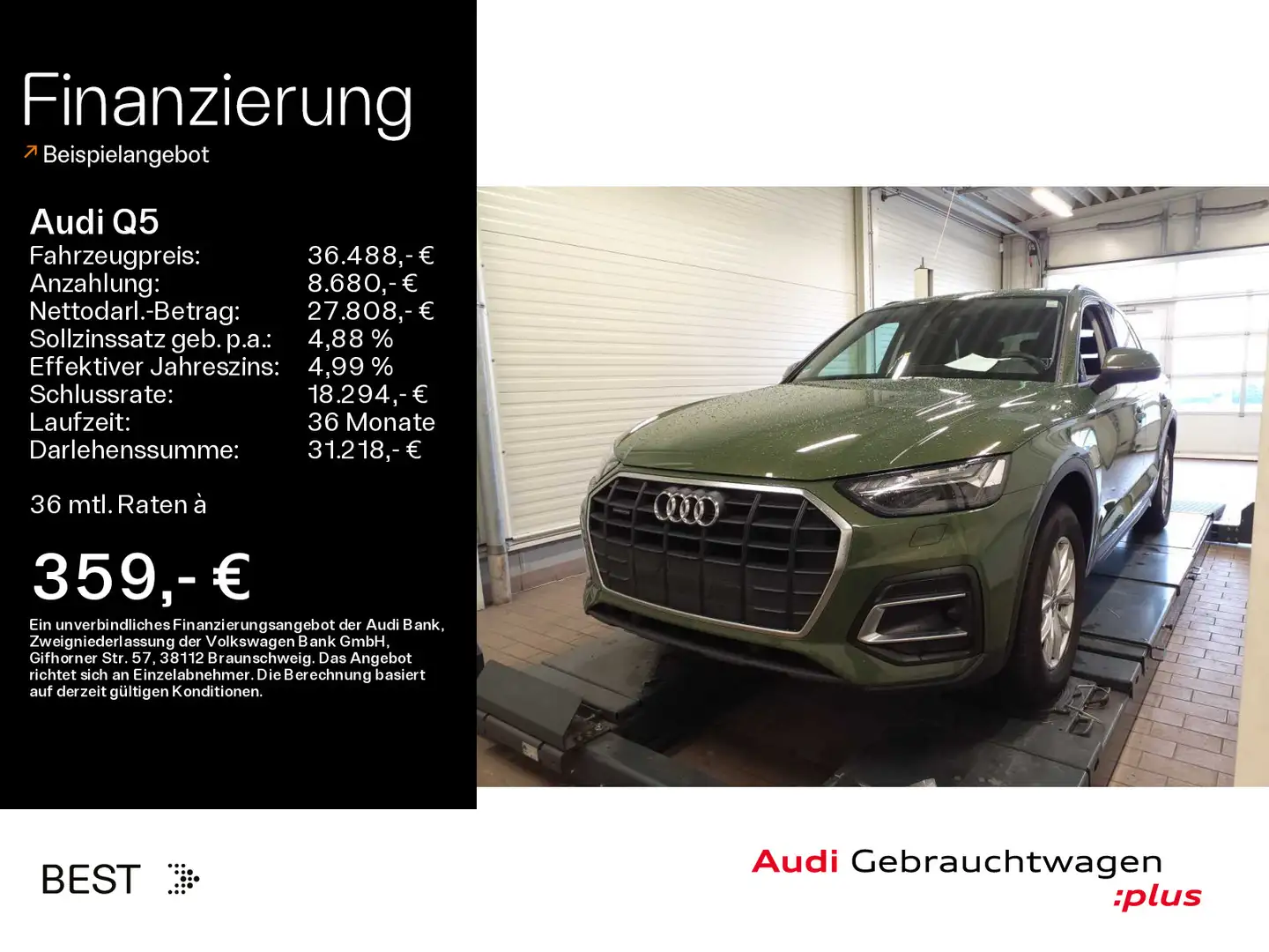 Audi Q5 50 TFSI e qu. Pano*HUD*Assist*Matrix* Zöld - 1