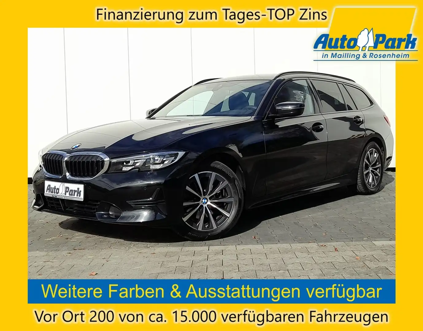 BMW 320 d Aut. Sport Line LED~NAVI~ACC~RFK~SHZ~VIRTUCO Zwart - 1