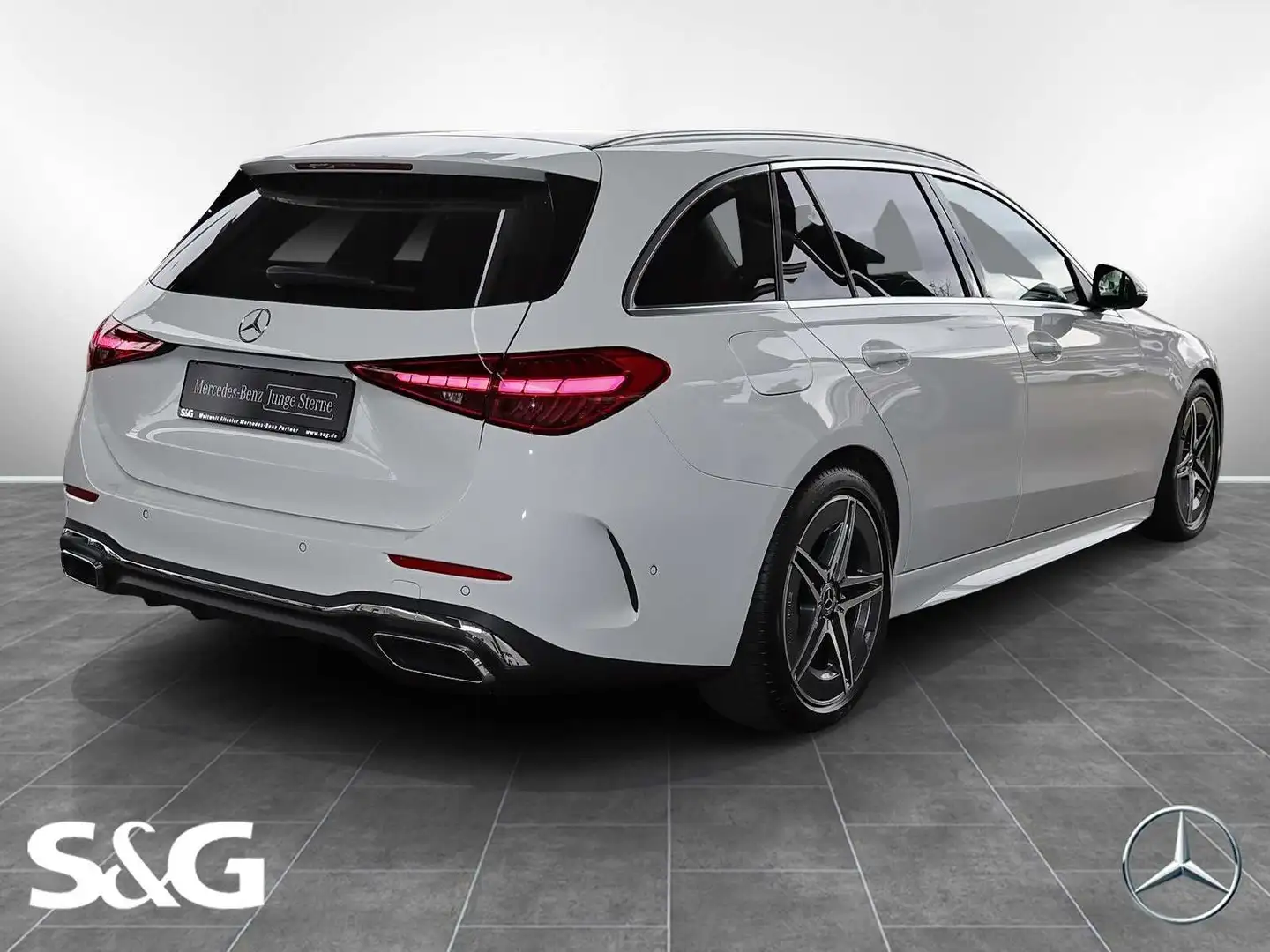 Mercedes-Benz C 180 T AMG TOTWINKEL+360°+MEMORY+DISTRONIC+18" Weiß - 2