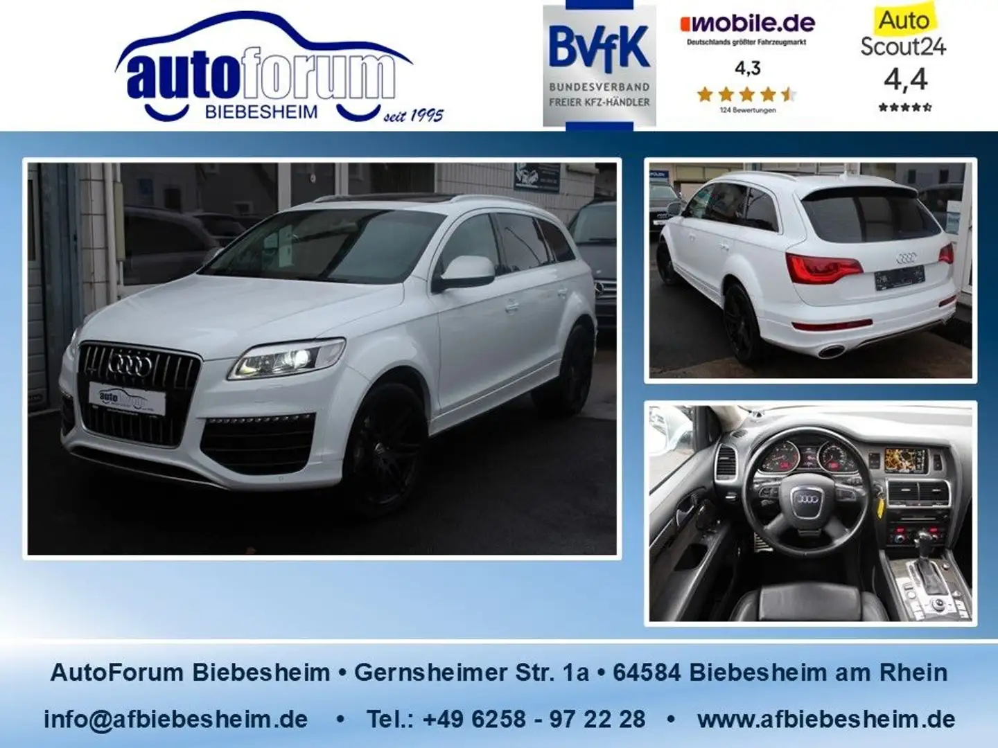 Audi Q7 6.0 TDI V12 R-Kam*Memory*Standhzg*Pano*Xenon Weiß - 1