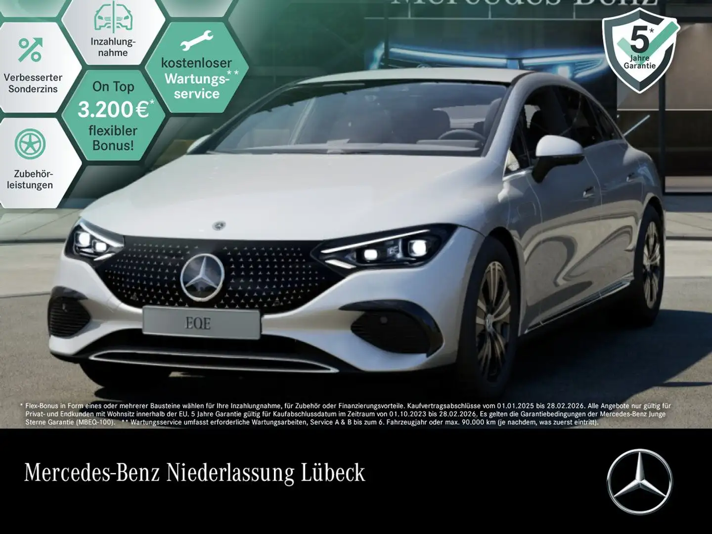 Mercedes-Benz EQE 300 Avantgarde Fahrass WideScreen Burmester Silber - 1