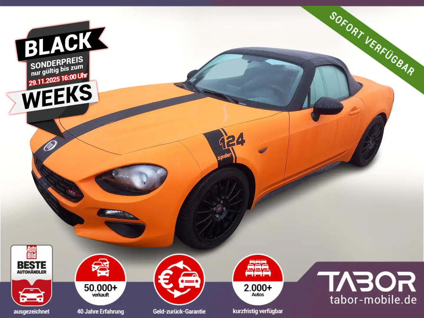 Fiat 124 Spider Spider 1.4 MultiAir Turbo 140 KeyL LM17Z DAB Orange - 1