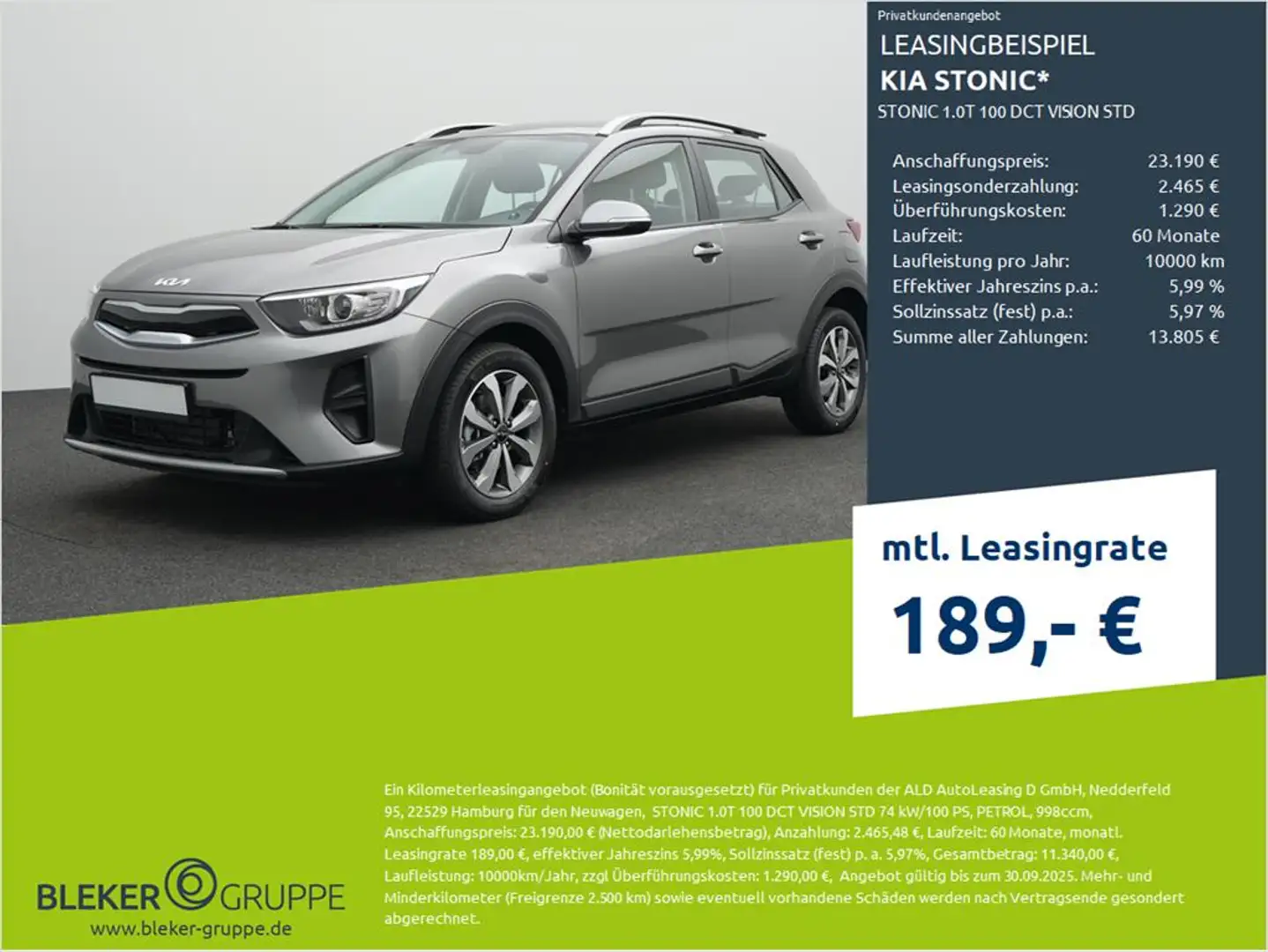 Kia Stonic STONIC 1.0T 100 DCT VISION STD Gris - 1
