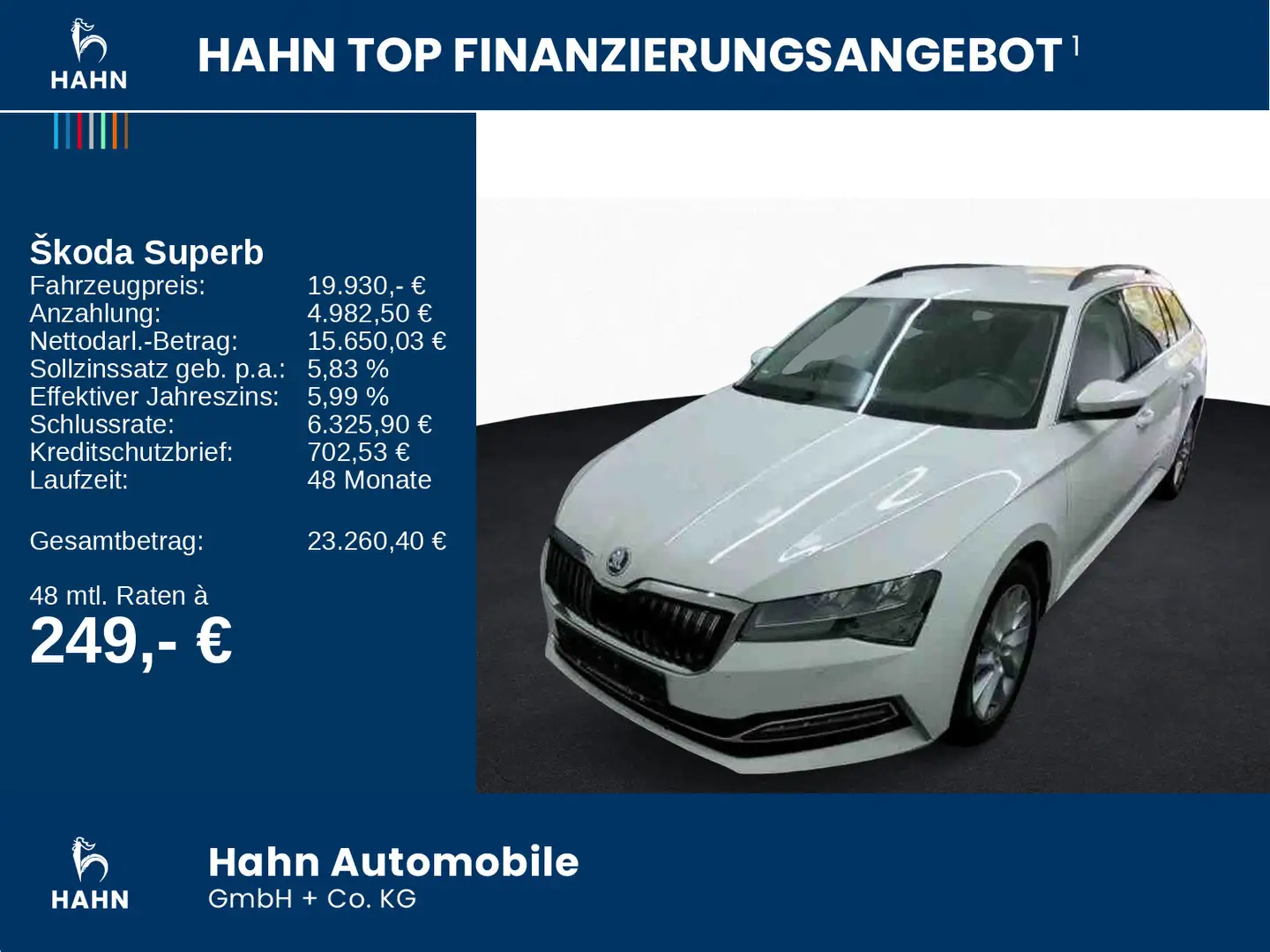 Skoda Superb Combi 1.4TSI DSG iV Ambition LED Navi DCC Weiß - 2