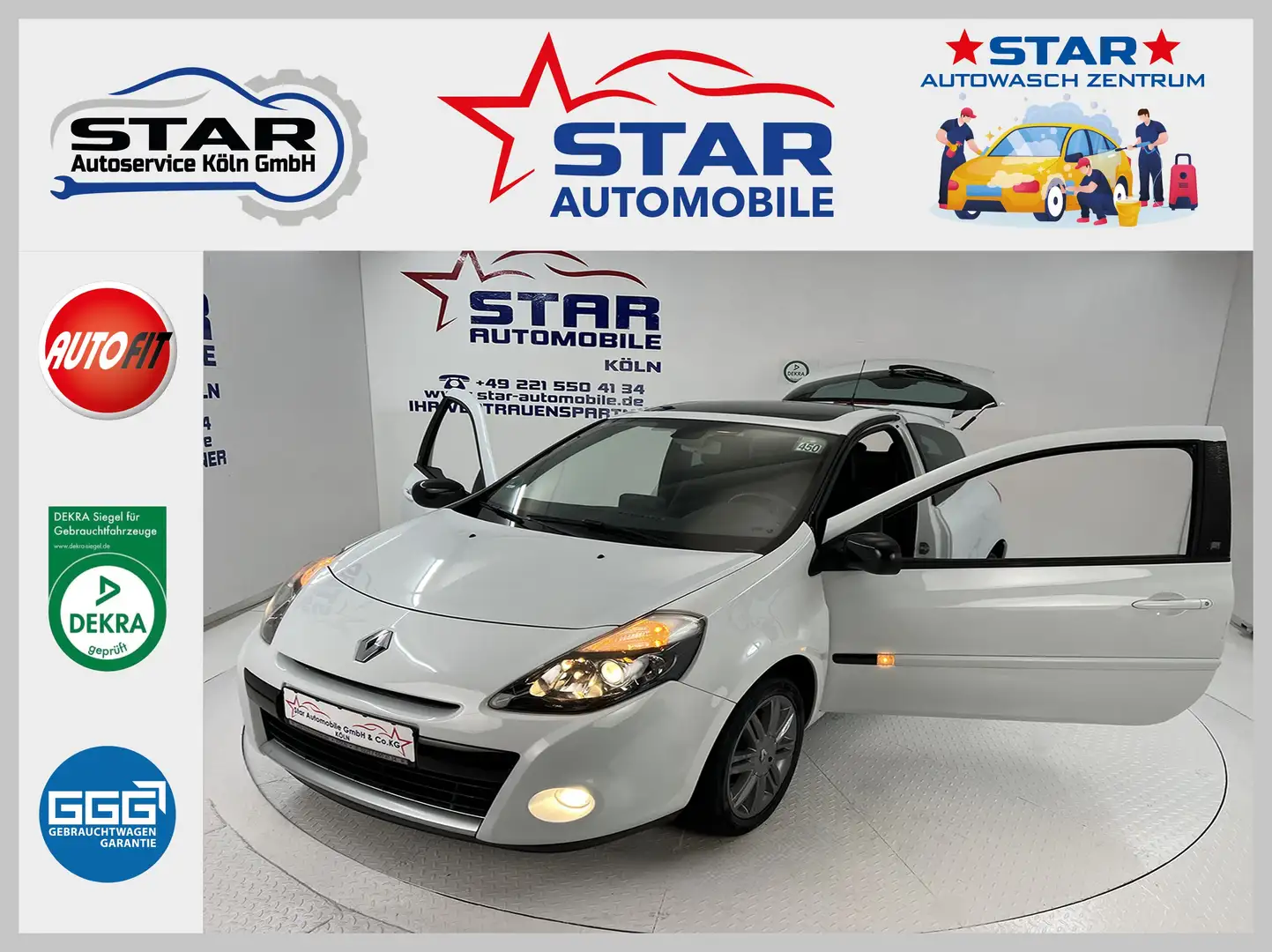 Renault Clio Clio III Night and Day 1,2 Ltr.-55KW*Style Paket* Blanco - 1