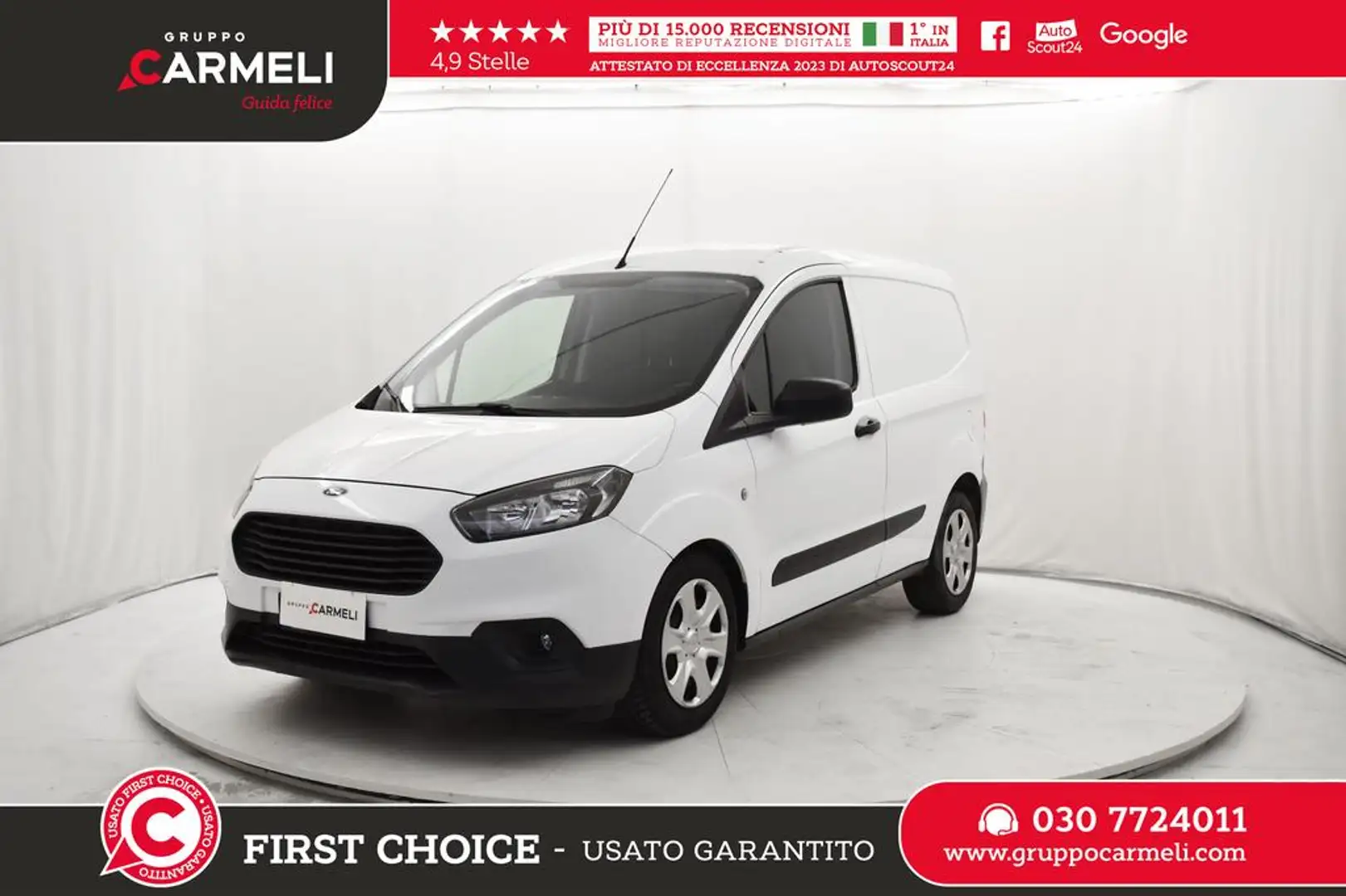 Ford Transit Courier 1.5 tdci 75cv S&S Trend my20 AUTOCARRO-IVA ESCLUSA Blanc - 1
