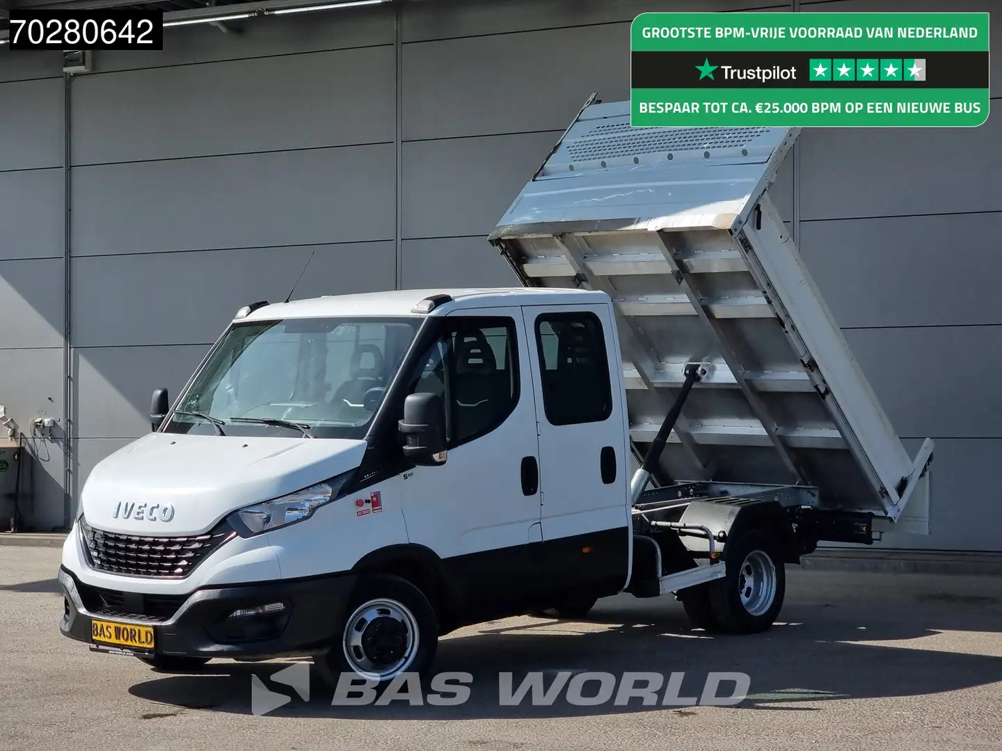 Iveco Daily 35C14 Kipper Dubbel Cabine Dubbellucht 3,5t Trekha Wit - 1
