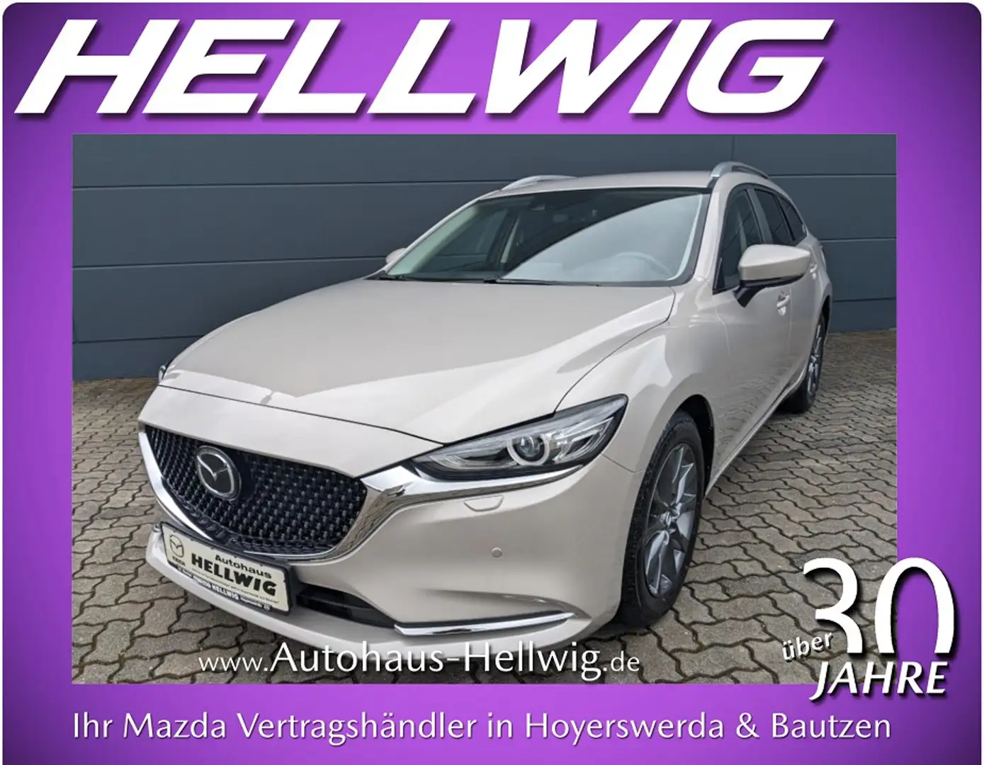 Mazda 6 Kombi 2.0l Center-Line Navi 360° Kamera Voll-LED Beige - 1