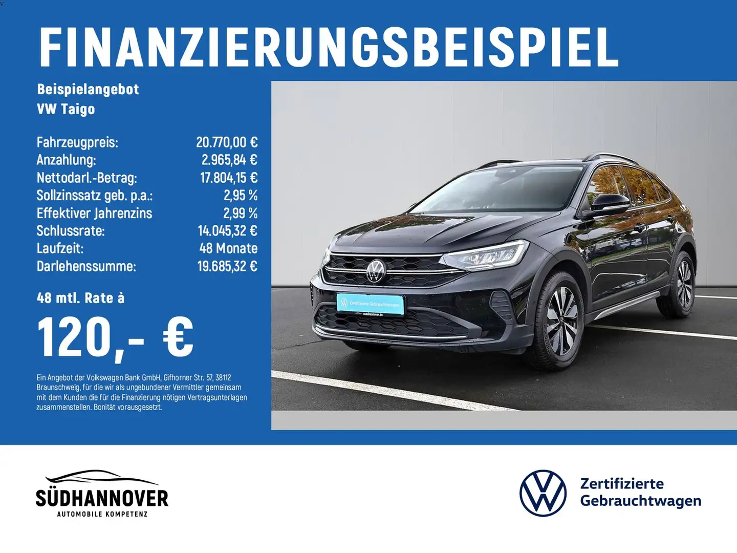 Volkswagen Taigo Move 1.0 TSI LED+CLIMATRONIC+SHZ+PDC+GRA Negro - 2