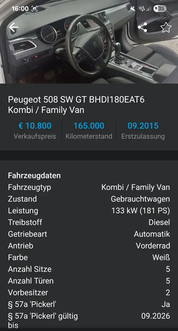 Peugeot 508 SW 2,0 BlueHDI 180 S&S EAT6 GT Aut. - 1