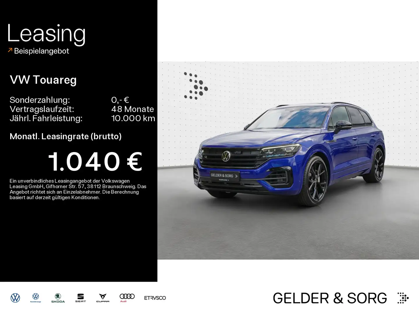 Volkswagen Touareg R-Line 22Z*DYN*AHK*Pano*HuD*LED*Massage Blauw - 1