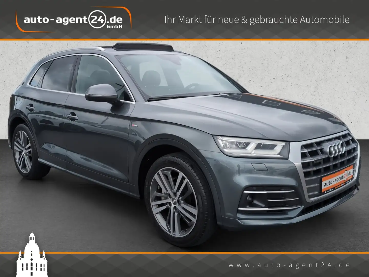 Audi Q5 40 TDI quat. S-Line/Pano/Luft/ACC/LED/VC/Keyl Grau - 1