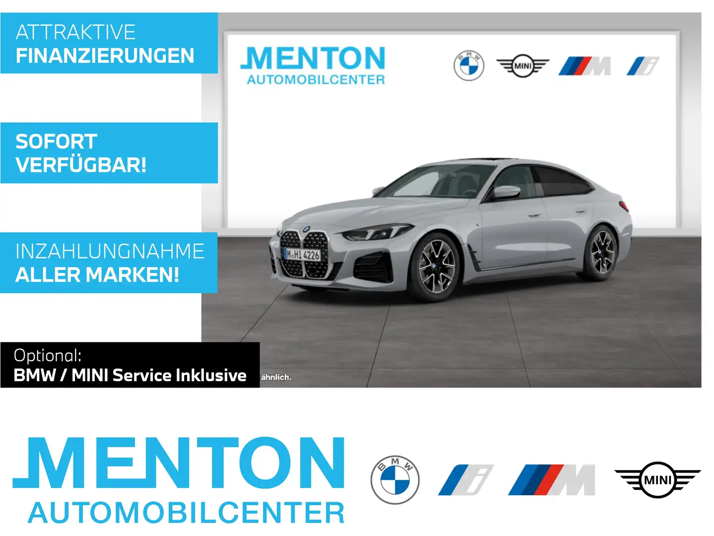 BMW 430 i xDrive M Sportpaket/AHK/ACC/Glasdach/HiFi Grau - 1