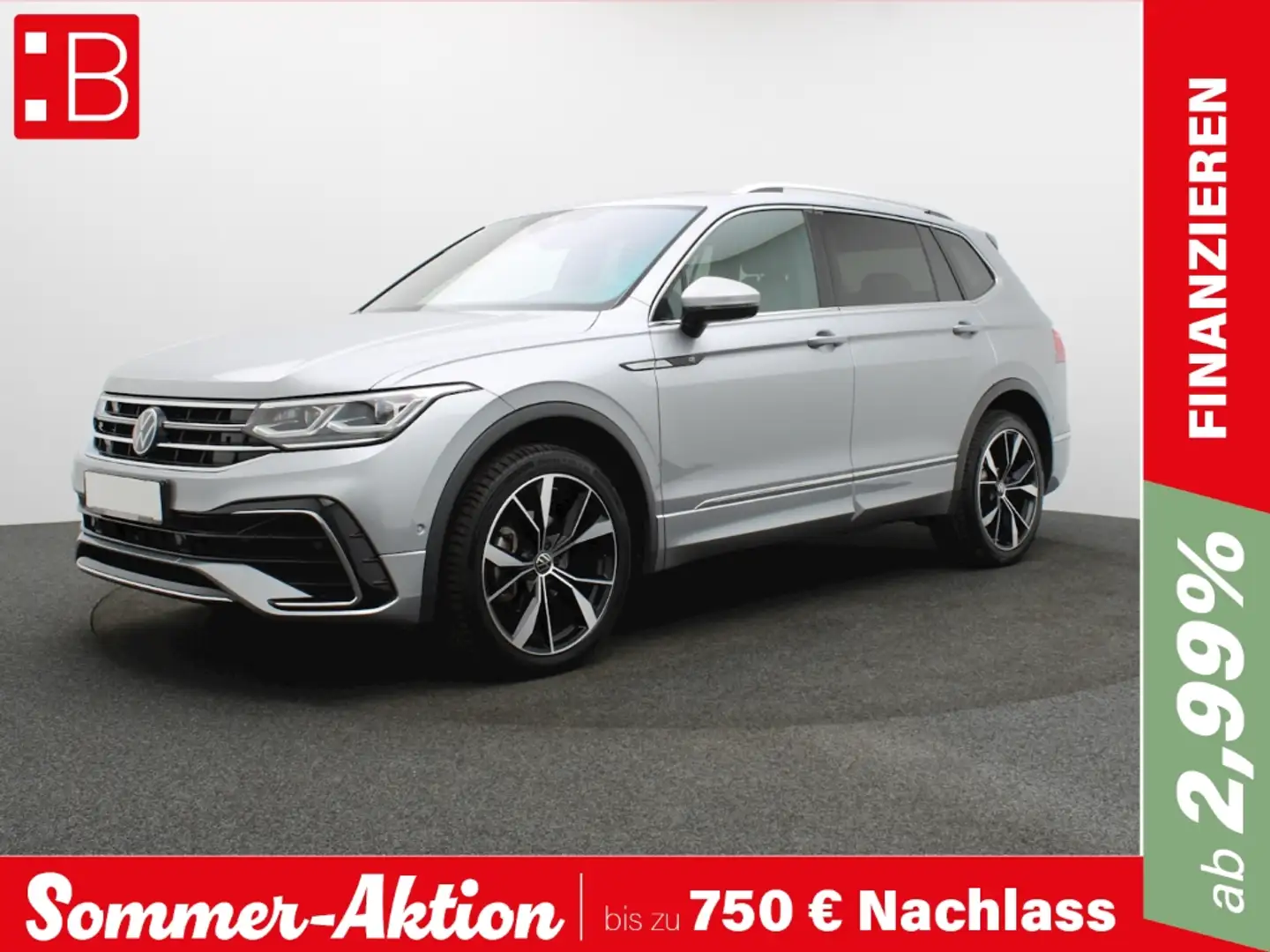 Volkswagen Tiguan Allspace 2.0 TDI DSG 4Mo. R-Line 7-S. NAVI-PRO PANORAMA HUD Silber - 1