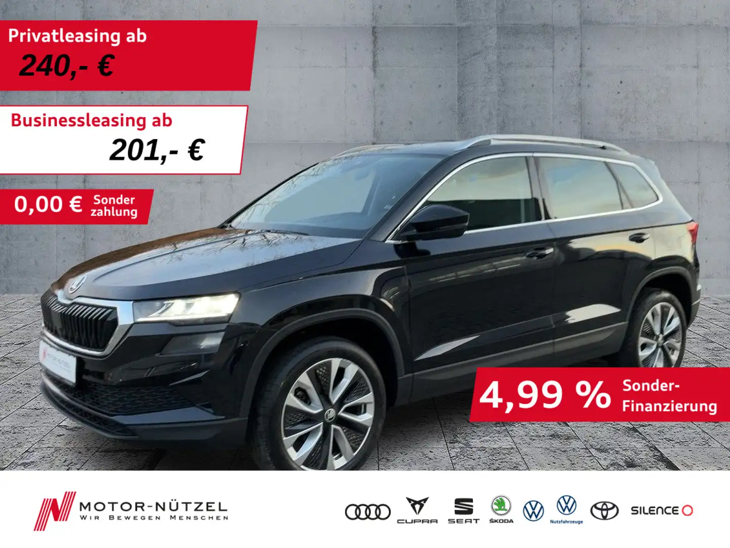 Skoda Karoq 1.0 TSI SELECTION LED+ACC+APP+SHZ+PDC+18" Schwarz - 1