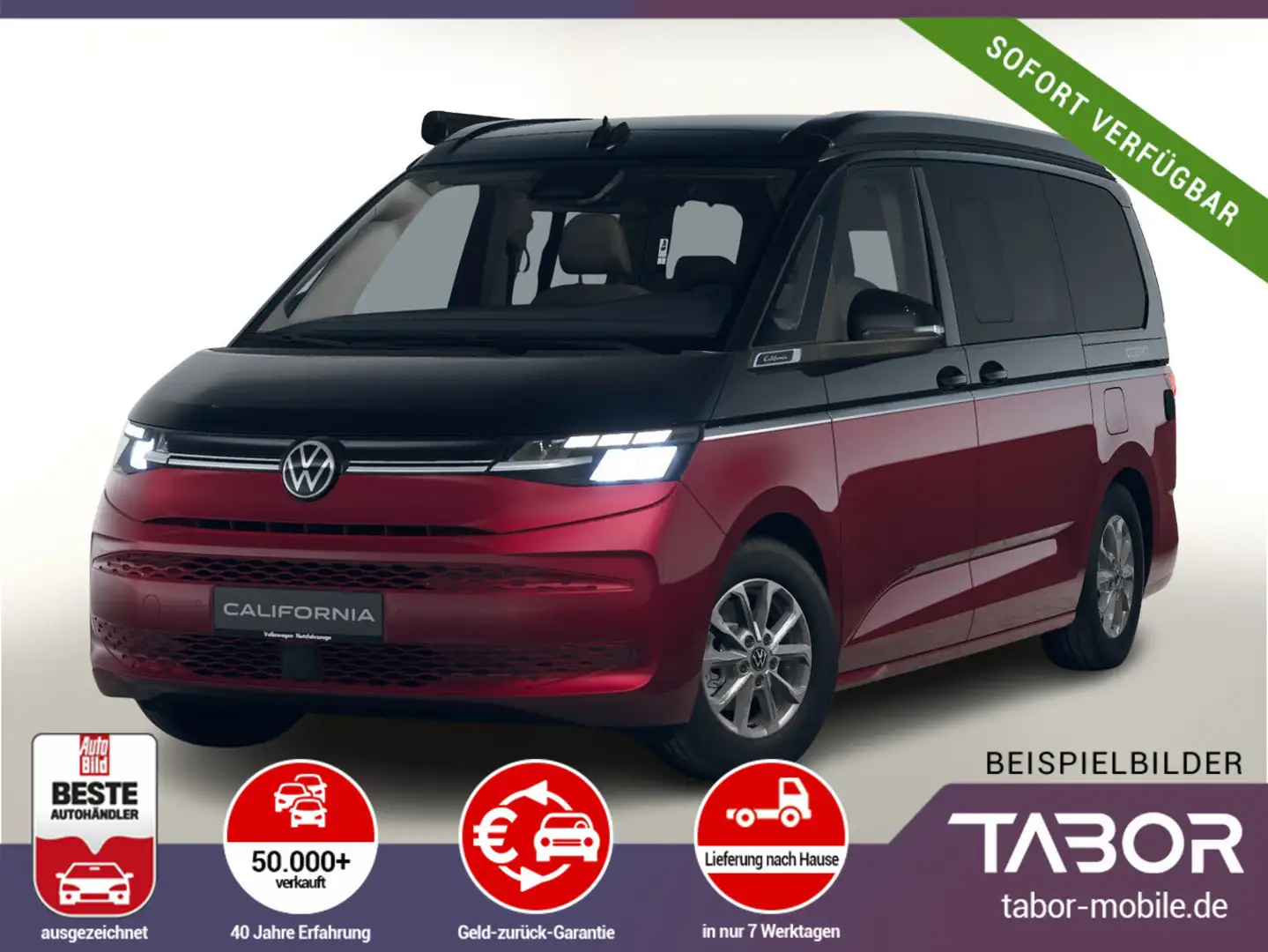 Volkswagen T7 California 150 Ocean AHK Markis ParkP UVP-26%* Červená - 2