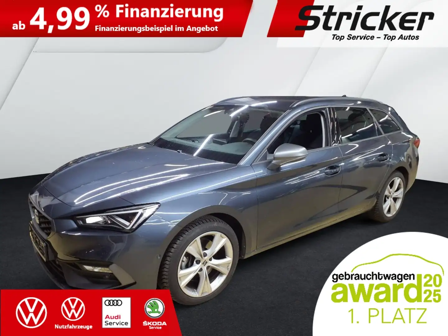SEAT Leon ST FR-Line 2.0TDI DSG 239,-ohne Anzahlung ACC Kam Grau - 2