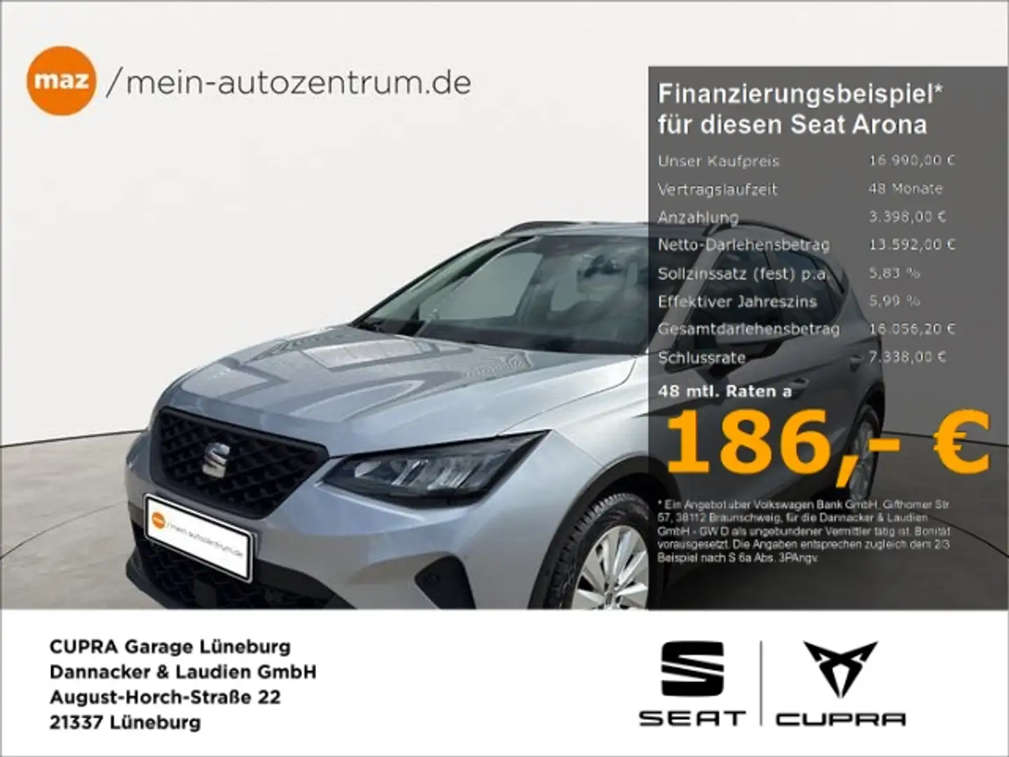 SEAT Arona 1.0 TSI Style Alu LED Navi Kamera Sitzheiz Silber - 1
